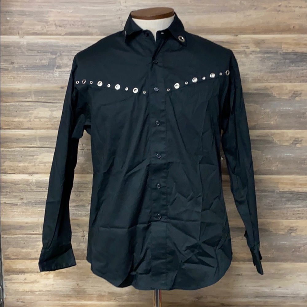 Folter Evil Emperor Black Button Down Shirt NWT G2